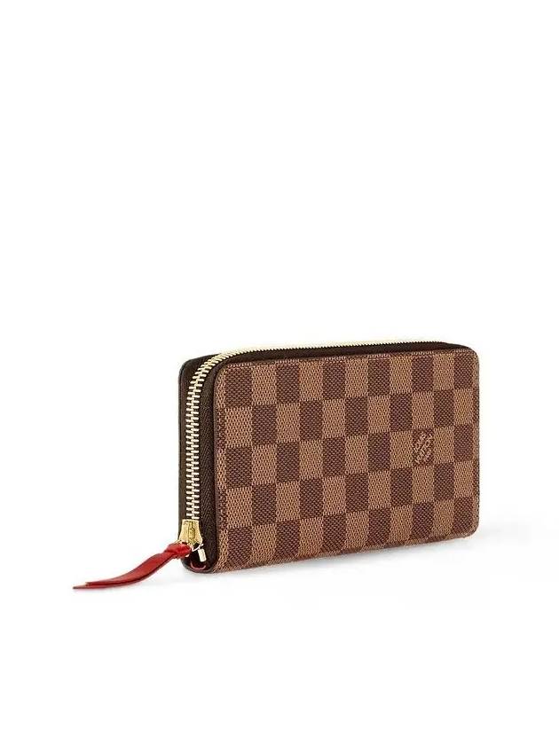 Clemence Damier Eben Canvas Long Wallet Cherry - LOUIS VUITTON - BALAAN 3