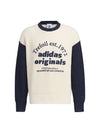 Classic Sports Embroidered Logo Knit Top Navy Ivory - ADIDAS - BALAAN 1