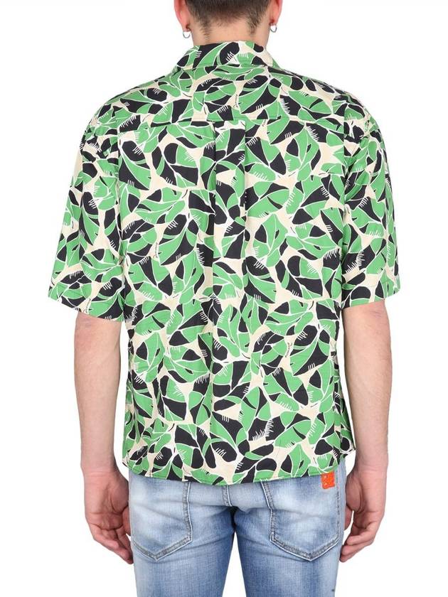 Bowling Drop Shoulder Short Sleeve Shirt Green - DSQUARED2 - BALAAN 4