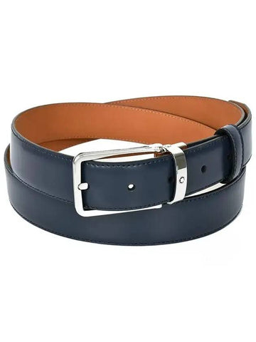 Pin Buckle Leather Belt Navy - MONTBLANC - BALAAN 1