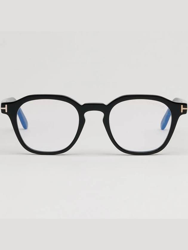 Blue light blocking glasses frame TF6013KB 001 square black horn rim Asian fit expert - TOM FORD - BALAAN 3