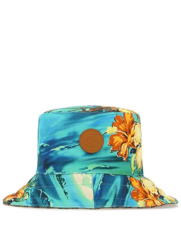 reversible print cotton-blend bucket hat - GUCCI - BALAAN 3