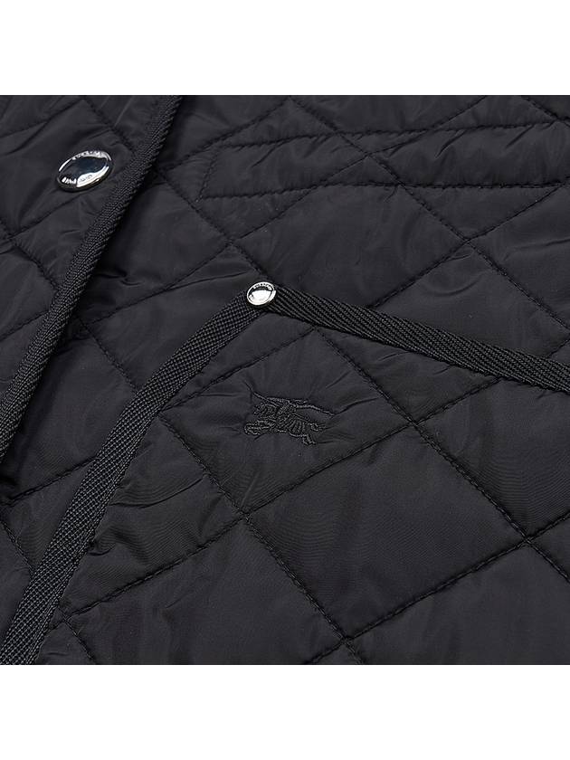 Diamond Quilted Long Nylon Jacket Black - BURBERRY - BALAAN 10