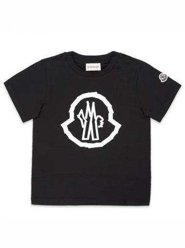 Kids Big Logo Patch Short Sleeve Black 8C00013 89AFV 999 1053580 - MONCLER - BALAAN 1