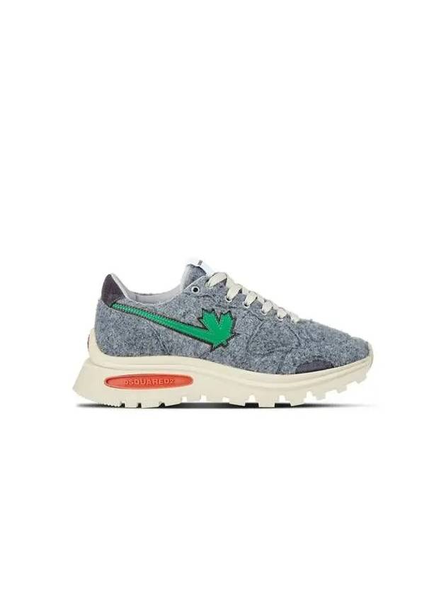 Men's RUNDS2 felt sneakers melange gray - DSQUARED2 - BALAAN 1