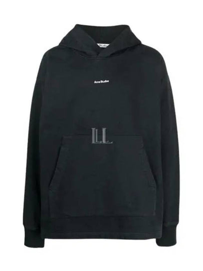 Logo Print Oversized Fit Hoodie Black - ACNE STUDIOS - BALAAN 2