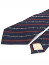 100 silk navy red striped pattern tie - CELINE - BALAAN 4