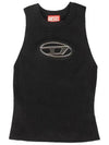 M Onerva Logo Plaque Cut Out Sleeveless Black - DIESEL - BALAAN 3