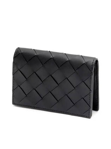 Intrecciato Card Wallet Black - BOTTEGA VENETA - BALAAN 1