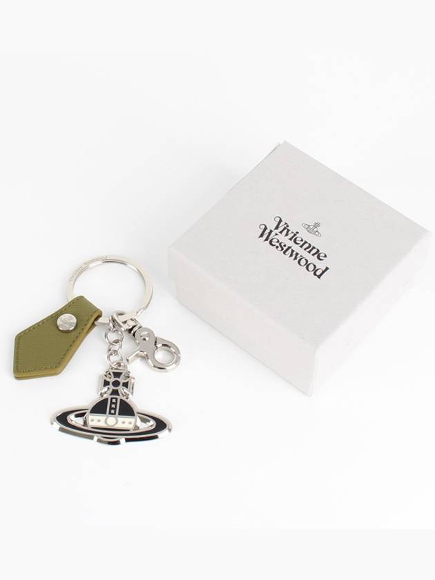 ORB Saffiano Key Holder Green - VIVIENNE WESTWOOD - BALAAN 5