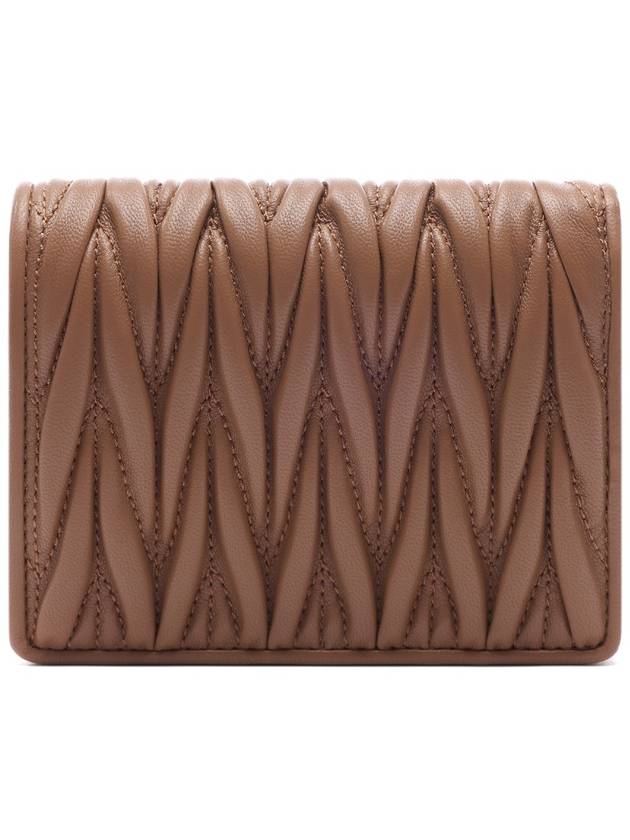 Matelasse Leather Half Wallet Caramel - MIU MIU - BALAAN 5