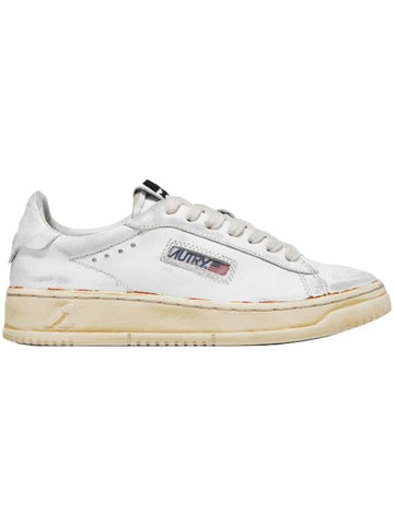 Men's Glue Finish Dallas Vintage Low Top Sneakers White - AUTRY - BALAAN 1