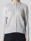 Pleated Please Basic Long Sleeve Shirt JJ105 Light Gray Basics 4 - ISSEY MIYAKE - BALAAN 6