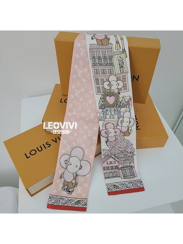 Monogram Vivienne Square Bandeau Twilly Petite Scarf Baby Pink M77402 - LOUIS VUITTON - BALAAN 8