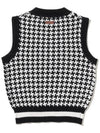 Houndstooth jacquard knit vest BLACK - 20THHOLE - BALAAN 2