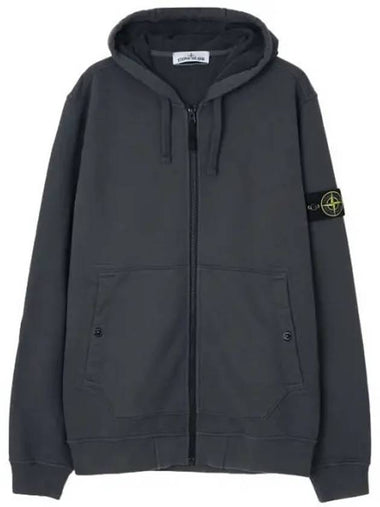 Brushed cotton fleece hooded zip up regular fit - STONE ISLAND - BALAAN 1