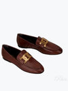 Kate Metal Logo Leather Loafers Brown - TOD'S - BALAAN 2