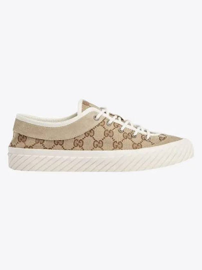 GG Canvas Low Top Sneakers Beige - GUCCI - BALAAN 2