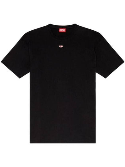 Oval D Logo Cotton Short Sleeve T-Shirt Black - DIESEL - BALAAN 2