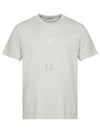 Embroidered Logo Short Sleeve T-Shirt Pearly Grey - STONE ISLAND - BALAAN 2