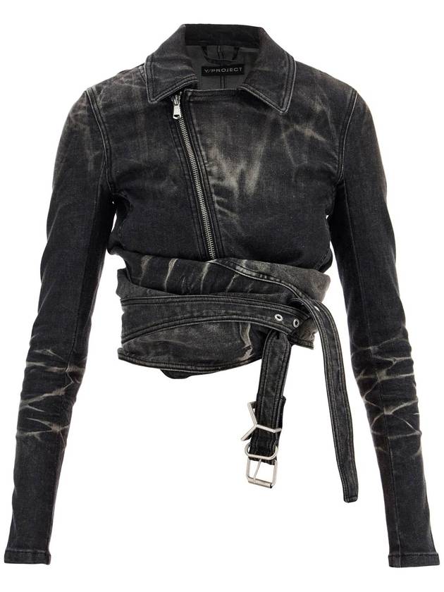 denim jacket with criss-cross belt - Y/PROJECT - BALAAN 1