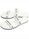 Logo Round Slippers White - BALENCIAGA - BALAAN 3