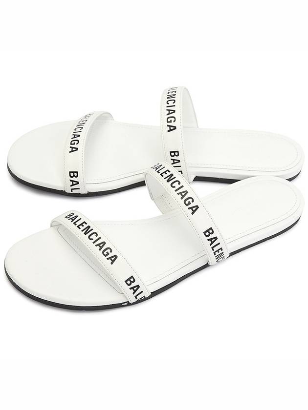 Logo Round Slippers White - BALENCIAGA - BALAAN 3