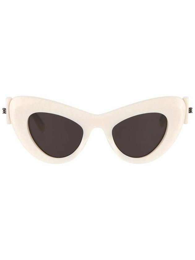 Eyewear BB0204S 003 Logo Temple Mega Cat Eye Sunglasses White - BALENCIAGA - BALAAN 2