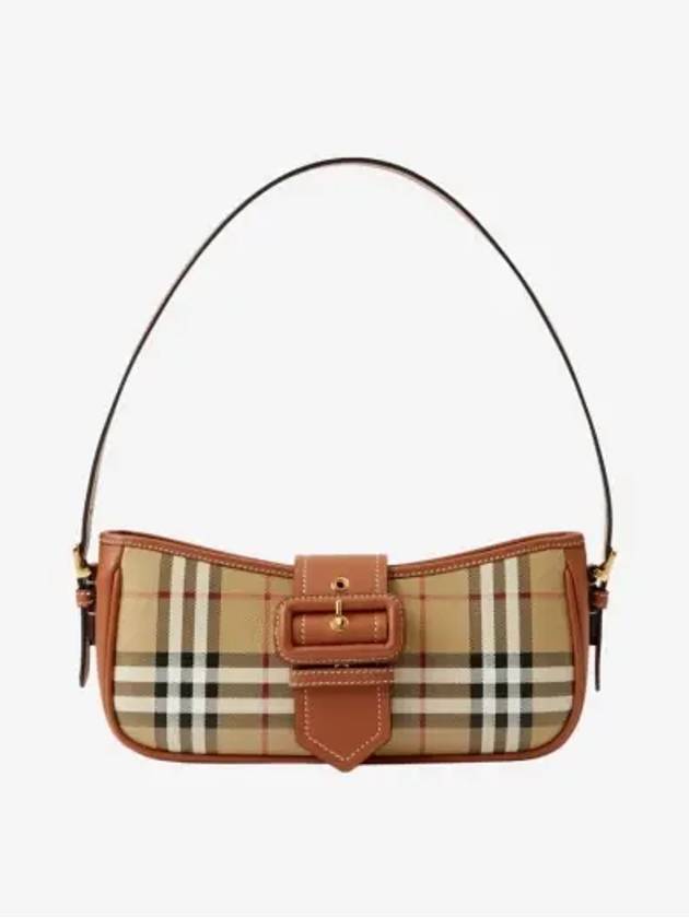 Buckle Strap Check Sling Shoulder Bag Beige - BURBERRY - BALAAN 2