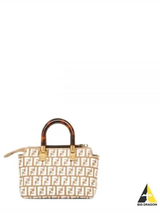 By The Way Mini Raffia Boston Tote Bag Beige - FENDI - BALAAN 2