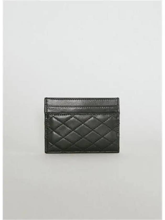 Gabi Quilted Lambskin Card Wallet Black - SAINT LAURENT - BALAAN 5