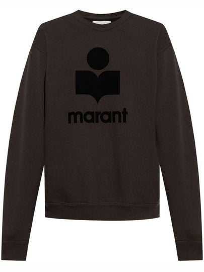 Mikoy Big Logo Cotton Sweatshirt Faded Black - ISABEL MARANT - BALAAN 2