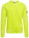 Off-Dye Treatment Crewneck Sweatshirt Lemon - STONE ISLAND - BALAAN 3