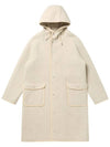 Men's Premium Cashmere Blended Hooded Coat Ivory SW23IHCO06IV - SOLEW - BALAAN 2