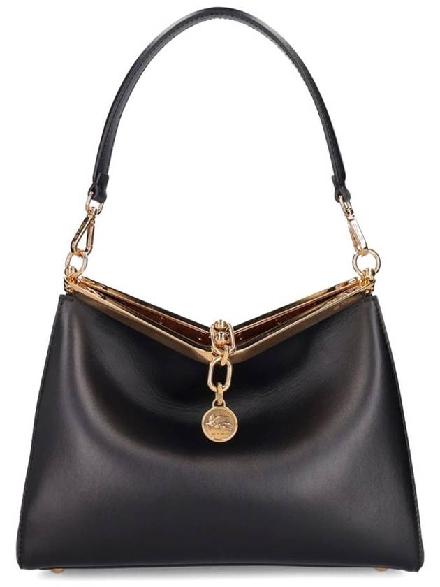 Vela Leather Medium Shoulder Bag Black - ETRO - BALAAN 2