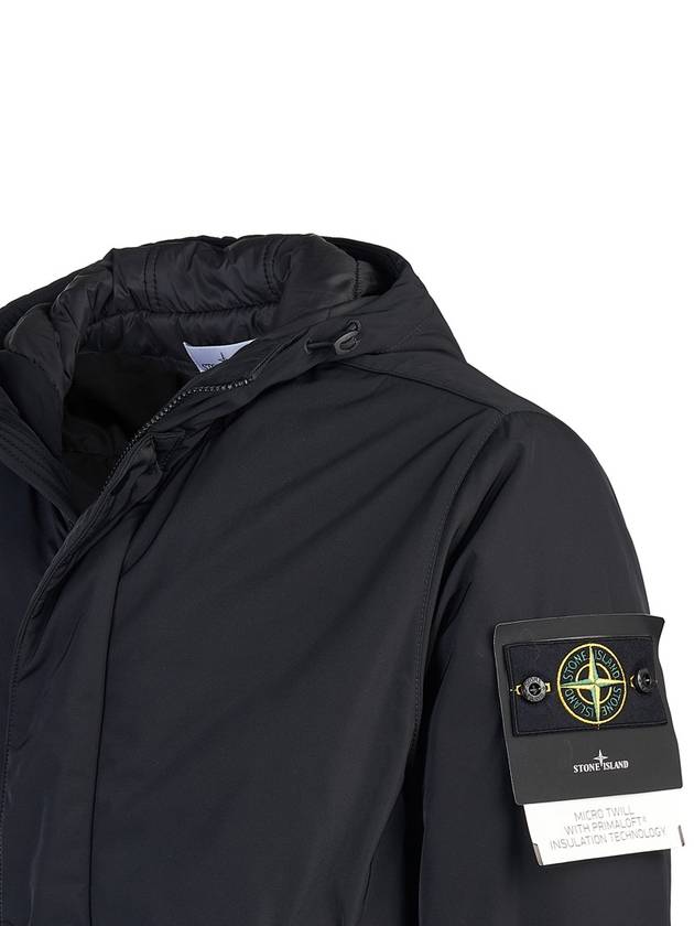 Techno Fabric Hooded Jacket Black - STONE ISLAND - BALAAN 6