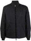 Men Faret Crinkle Zip Up Jacket Black - MONCLER - BALAAN 1