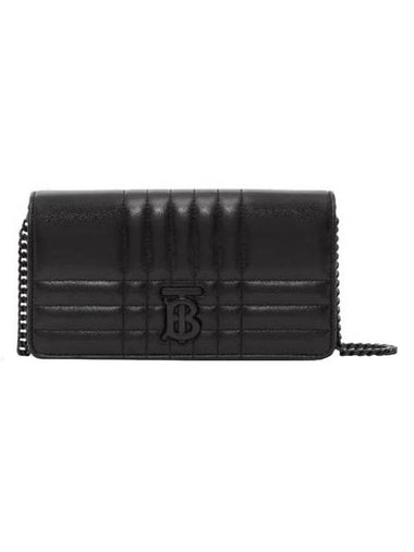 WoMen's Lola Detachable Strap Quilted Leather Long Wallet Black - BURBERRY - BALAAN 1