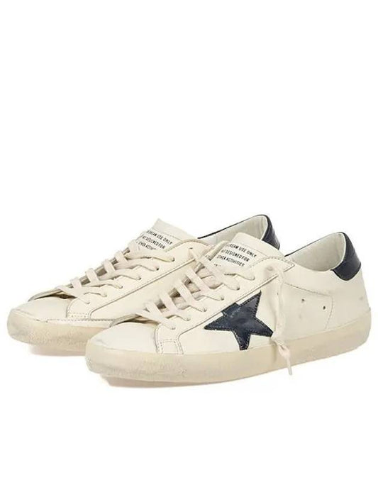 Superstar Beige Night Blue Heel Tab Sneakers - GOLDEN GOOSE - BALAAN 2