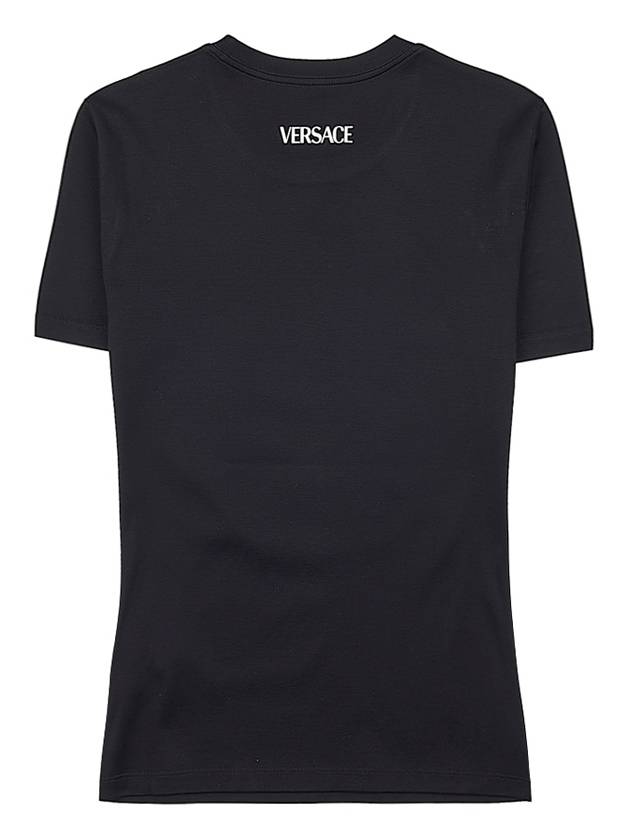 Medusa Crystal Logo Short Sleeve T-Shirt Black - VERSACE - BALAAN 3