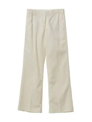 Super wide cut trouser pants ivory slacks suit - RE/DONE - BALAAN 1