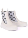 GG Jersey Leather Chelsea Boots White - GUCCI - BALAAN 2