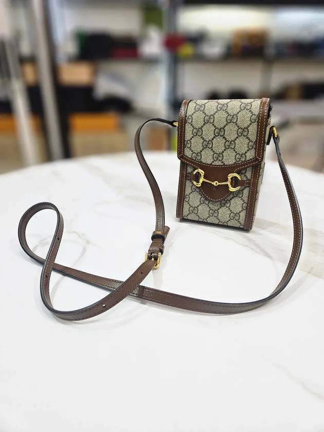 Horsebit 1955 brown mini cross bag brand new 625615 - GUCCI - BALAAN 3