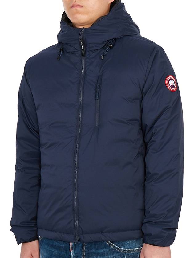 Lodge Down Hooded Padding Jacket Atlantic Navy - CANADA GOOSE - BALAAN 4