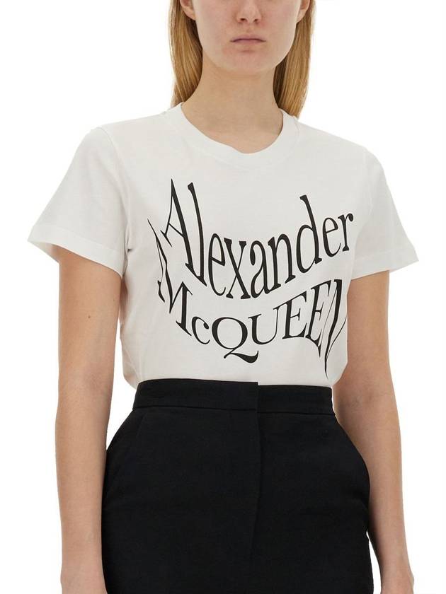 Short Sleeve T-Shirt 781403QZALT 0900 White - ALEXANDER MCQUEEN - BALAAN 5