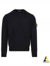 Logo Patch Knit Top Black - STONE ISLAND - BALAAN 2