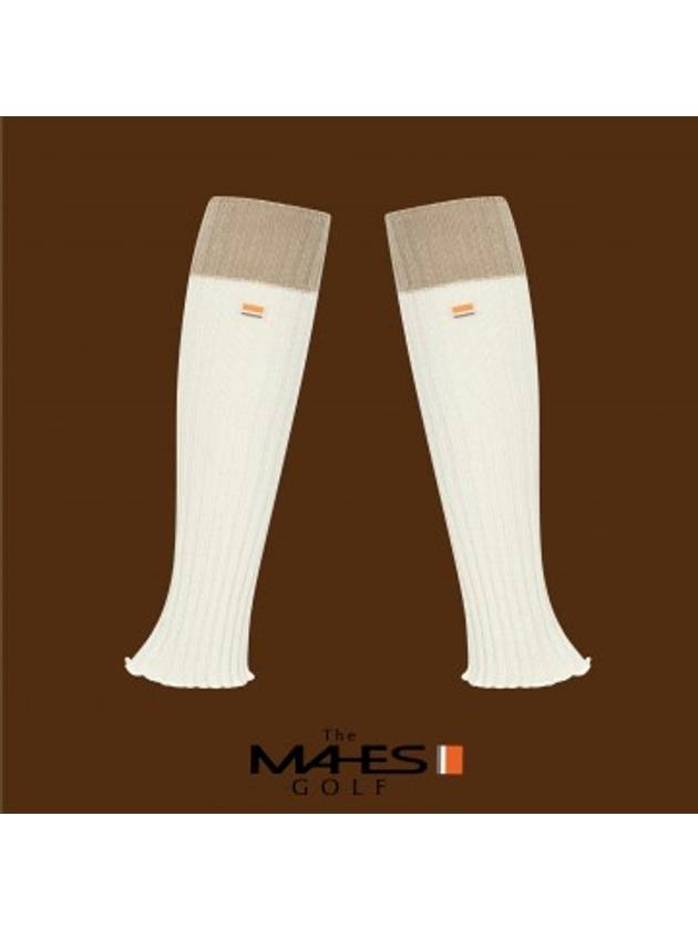 Women's Orange Label Two-Tone Leg Warmer Beige - MAHES - BALAAN 2