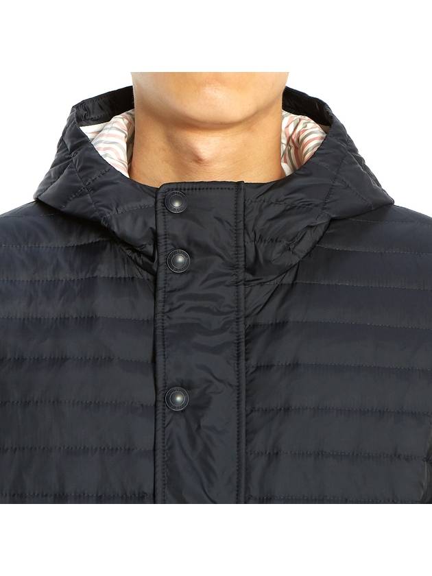 Men's 4 Bar Hooded Padding Navy - THOM BROWNE - BALAAN 10