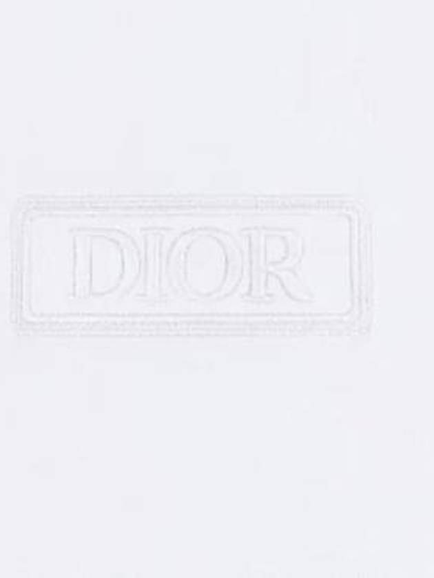 Embroidered Logo Cotton Jersey Short Sleeve T-Shirt White - DIOR - BALAAN 3