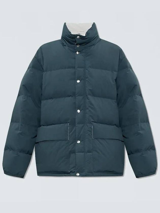 High Neck Padded Quilted Down Jacket Dark Green - JIL SANDER - BALAAN 2